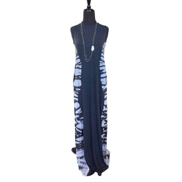 RAQUEL ALLEGRA Tie-Dye Sleeveless Maxi Dress Size L/XL - Picture 1 of 14